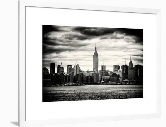 Landscape View Manhattan with the Empire State Building at Sunset - New York-Philippe Hugonnard-Framed Art Print