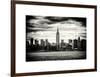 Landscape View Manhattan with the Empire State Building at Sunset - New York-Philippe Hugonnard-Framed Art Print