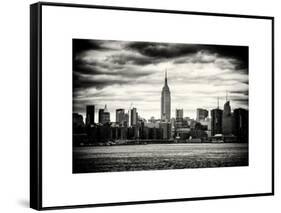 Landscape View Manhattan with the Empire State Building at Sunset - New York-Philippe Hugonnard-Framed Stretched Canvas