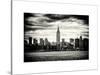 Landscape View Manhattan with the Empire State Building at Sunset - New York-Philippe Hugonnard-Stretched Canvas