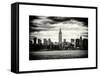 Landscape View Manhattan with the Empire State Building at Sunset - New York-Philippe Hugonnard-Framed Stretched Canvas