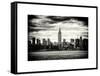 Landscape View Manhattan with the Empire State Building at Sunset - New York-Philippe Hugonnard-Framed Stretched Canvas