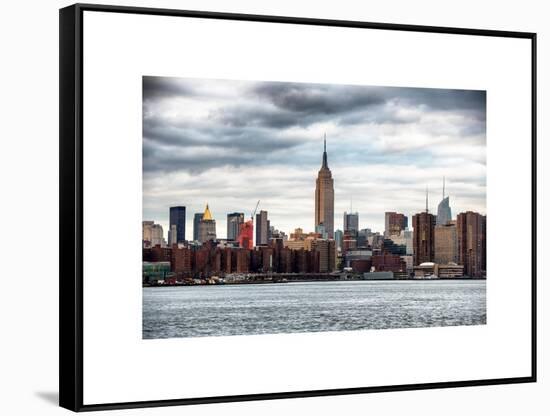 Landscape View Manhattan with the Empire State Building - New York City - United States-Philippe Hugonnard-Framed Stretched Canvas