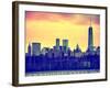 Landscape View Manhattan with the One World Trade Center (1WTC) at Sunset - NYC-Philippe Hugonnard-Framed Photographic Print