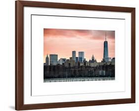 Landscape View Manhattan with the One World Trade Center (1WTC) at Sunset - NYC-Philippe Hugonnard-Framed Art Print