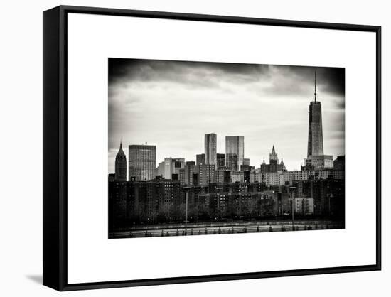 Landscape View Manhattan with the One World Trade Center (1WTC) at Sunset - NYC-Philippe Hugonnard-Framed Stretched Canvas