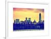 Landscape View Manhattan with the One World Trade Center (1WTC) at Sunset - NYC-Philippe Hugonnard-Framed Art Print