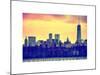Landscape View Manhattan with the One World Trade Center (1WTC) at Sunset - NYC-Philippe Hugonnard-Mounted Art Print