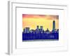 Landscape View Manhattan with the One World Trade Center (1WTC) at Sunset - NYC-Philippe Hugonnard-Framed Art Print