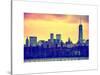 Landscape View Manhattan with the One World Trade Center (1WTC) at Sunset - NYC-Philippe Hugonnard-Stretched Canvas