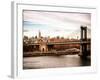 Landscape View of Midtown NY with Manhattan Bridge and the Empire State Building-Philippe Hugonnard-Framed Photographic Print