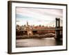 Landscape View of Midtown NY with Manhattan Bridge and the Empire State Building-Philippe Hugonnard-Framed Photographic Print