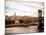 Landscape View of Midtown NY with Manhattan Bridge and the Empire State Building-Philippe Hugonnard-Mounted Photographic Print