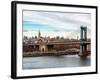 Landscape View of Midtown NY with Manhattan Bridge and the Empire State Building-Philippe Hugonnard-Framed Photographic Print