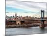 Landscape View of Midtown NY with Manhattan Bridge and the Empire State Building-Philippe Hugonnard-Mounted Photographic Print