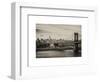 Landscape View of Midtown NY with Manhattan Bridge and the Empire State Building-Philippe Hugonnard-Framed Art Print