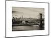 Landscape View of Midtown NY with Manhattan Bridge and the Empire State Building-Philippe Hugonnard-Mounted Art Print