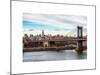 Landscape View of Midtown NY with Manhattan Bridge and the Empire State Building-Philippe Hugonnard-Mounted Art Print