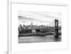 Landscape View of Midtown NY with Manhattan Bridge and the Empire State Building-Philippe Hugonnard-Framed Art Print