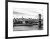 Landscape View of Midtown NY with Manhattan Bridge and the Empire State Building-Philippe Hugonnard-Framed Art Print