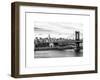 Landscape View of Midtown NY with Manhattan Bridge and the Empire State Building-Philippe Hugonnard-Framed Art Print