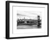 Landscape View of Midtown NY with Manhattan Bridge and the Empire State Building-Philippe Hugonnard-Framed Art Print