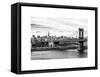 Landscape View of Midtown NY with Manhattan Bridge and the Empire State Building-Philippe Hugonnard-Framed Stretched Canvas