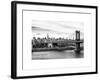 Landscape View of Midtown NY with Manhattan Bridge and the Empire State Building-Philippe Hugonnard-Framed Art Print