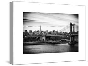 Landscape View of Midtown NY with Manhattan Bridge and the Empire State Building-Philippe Hugonnard-Stretched Canvas