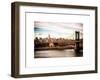 Landscape View of Midtown NY with Manhattan Bridge and the Empire State Building-Philippe Hugonnard-Framed Art Print