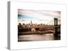 Landscape View of Midtown NY with Manhattan Bridge and the Empire State Building-Philippe Hugonnard-Stretched Canvas