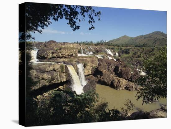 Landscape View of the Lien Khuong Waterfall and Rocks at Dalat, Vietnam, Indochina, Southeast Asia-Alison Wright-Stretched Canvas
