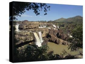 Landscape View of the Lien Khuong Waterfall and Rocks at Dalat, Vietnam, Indochina, Southeast Asia-Alison Wright-Stretched Canvas