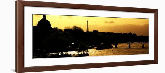 Landscape View of the River Seine and the Eiffel Tower at Sunset - Paris - France - Europe-Philippe Hugonnard-Framed Photographic Print