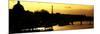 Landscape View of the River Seine and the Eiffel Tower at Sunset - Paris - France - Europe-Philippe Hugonnard-Mounted Photographic Print