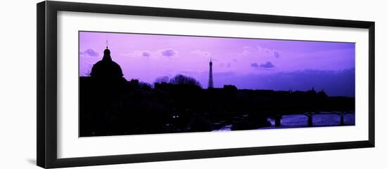 Landscape View of the River Seine and the Eiffel Tower at Sunset - Paris - France - Europe-Philippe Hugonnard-Framed Photographic Print