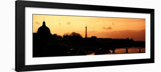 Landscape View of the River Seine and the Eiffel Tower at Sunset - Paris - France - Europe-Philippe Hugonnard-Framed Photographic Print