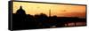 Landscape View of the River Seine and the Eiffel Tower at Sunset - Paris - France - Europe-Philippe Hugonnard-Framed Stretched Canvas