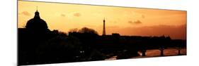 Landscape View of the River Seine and the Eiffel Tower at Sunset - Paris - France - Europe-Philippe Hugonnard-Mounted Photographic Print