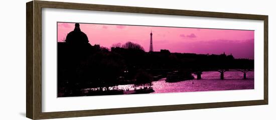 Landscape View of the River Seine and the Eiffel Tower at Sunset - Paris - France - Europe-Philippe Hugonnard-Framed Photographic Print