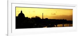 Landscape View of the River Seine and the Eiffel Tower at Sunset - Paris - France - Europe-Philippe Hugonnard-Framed Photographic Print