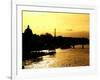 Landscape View of the River Seine and the Eiffel Tower at Sunset - Paris - France - Europe-Philippe Hugonnard-Framed Photographic Print