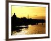 Landscape View of the River Seine and the Eiffel Tower at Sunset - Paris - France - Europe-Philippe Hugonnard-Framed Photographic Print