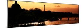 Landscape View of the River Seine and the Eiffel Tower at Sunset - Paris - France - Europe-Philippe Hugonnard-Mounted Photographic Print