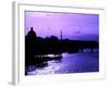 Landscape View of the River Seine and the Eiffel Tower at Sunset - Paris - France - Europe-Philippe Hugonnard-Framed Photographic Print