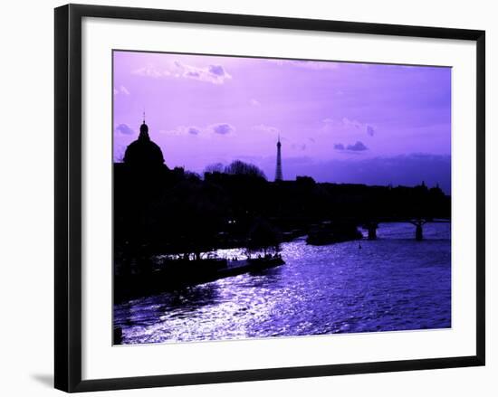 Landscape View of the River Seine and the Eiffel Tower at Sunset - Paris - France - Europe-Philippe Hugonnard-Framed Photographic Print