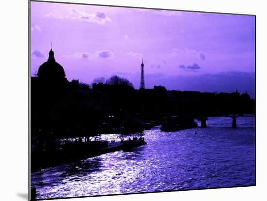 Landscape View of the River Seine and the Eiffel Tower at Sunset - Paris - France - Europe-Philippe Hugonnard-Mounted Photographic Print