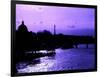 Landscape View of the River Seine and the Eiffel Tower at Sunset - Paris - France - Europe-Philippe Hugonnard-Framed Photographic Print