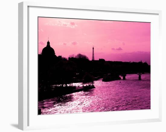 Landscape View of the River Seine and the Eiffel Tower at Sunset - Paris - France - Europe-Philippe Hugonnard-Framed Photographic Print