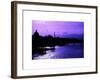 Landscape View of the River Seine and the Eiffel Tower at Sunset - Paris - France - Europe-Philippe Hugonnard-Framed Art Print